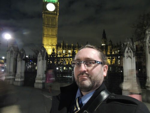 Chris Knowles of the International Civil Liberties Alliance (ICLA) Outside Parliament After House of Lords Conference Organised by the Makistan Minorities Rights Organisation UK.